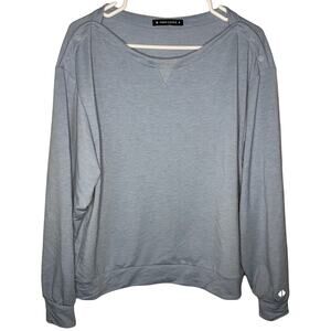 Thrive Society Blue Snap Button Detailed Sweatshirt Size Medium Hoodie